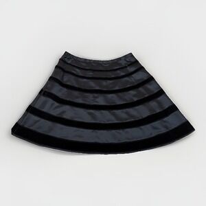 Behnaz Sarafpour for Target Women's Black w/ Velvet Stripes Circle Skirt – Sz M